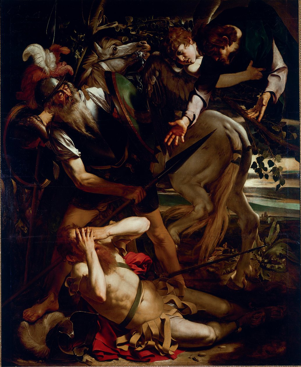 La conversión de San Pablo. Pintura de Michelangelo Merisi dit Il Caravaggio (El Caravaggio) (1571-1610) 1594-1596. Colección Odescalchi Balbi, Roma de Michelangelo Merisi da Caravaggio