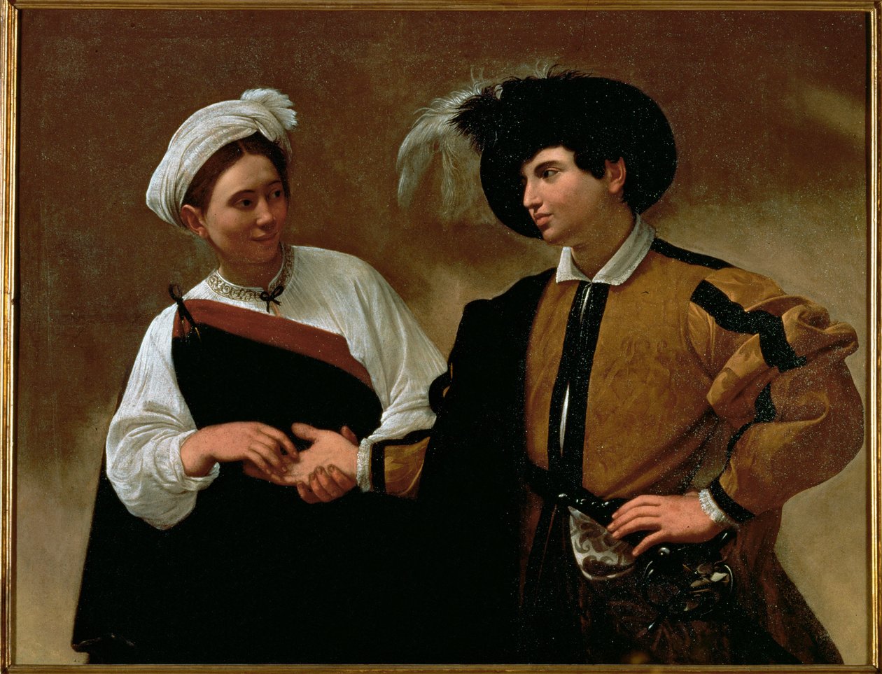 La adivina ... (pintura sobre lienzo) de Michelangelo Merisi da Caravaggio