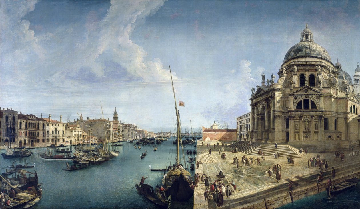 Entrada al Gran Canal y Santa Maria della Salute, Venecia de Michele Marieschi