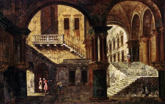 Escalera en un Palacio de Michele Marieschi