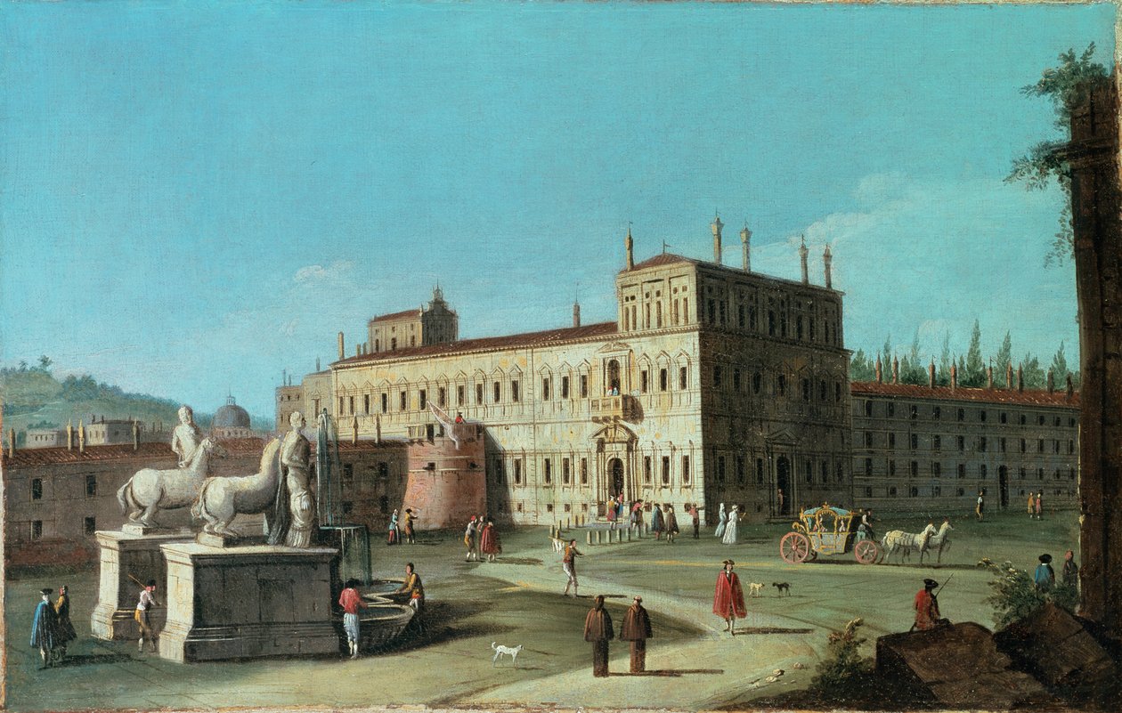 Vista del Palazzo del Quirinale, Roma de Michele Marieschi