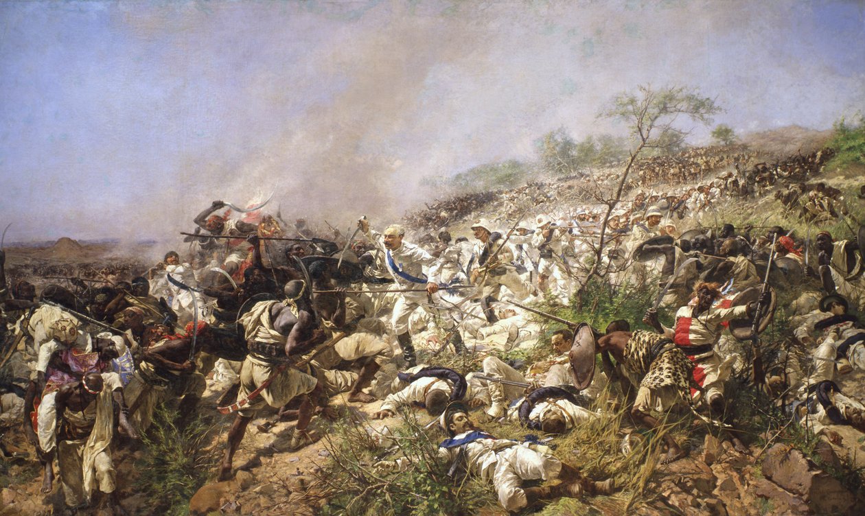 La batalla de Dogali, 1896 de Michele Cammarano
