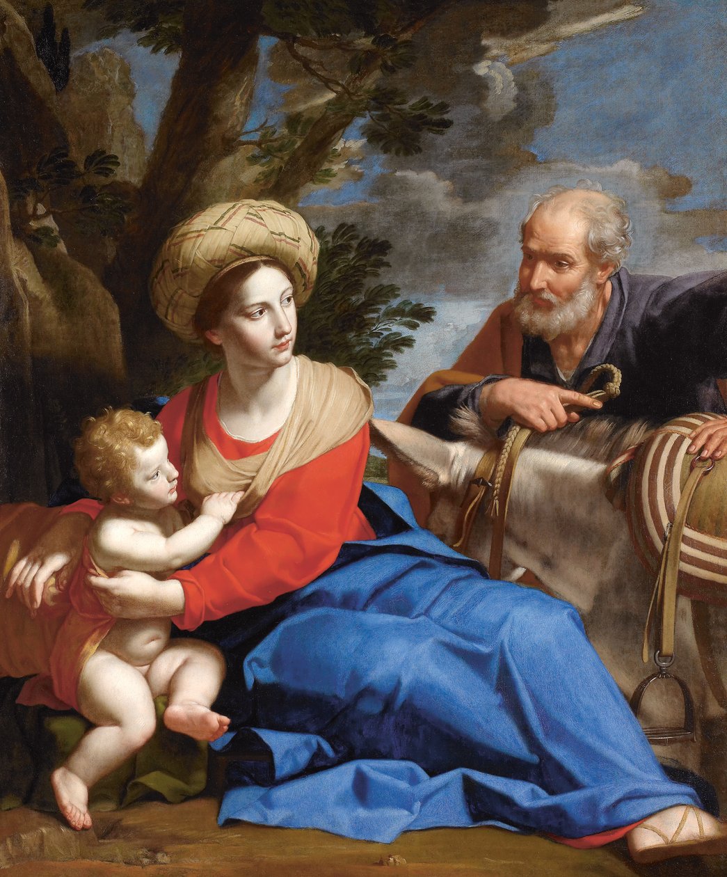 El Descanso en la Huida a Egipto, c. 1640 de Michele Desubleo