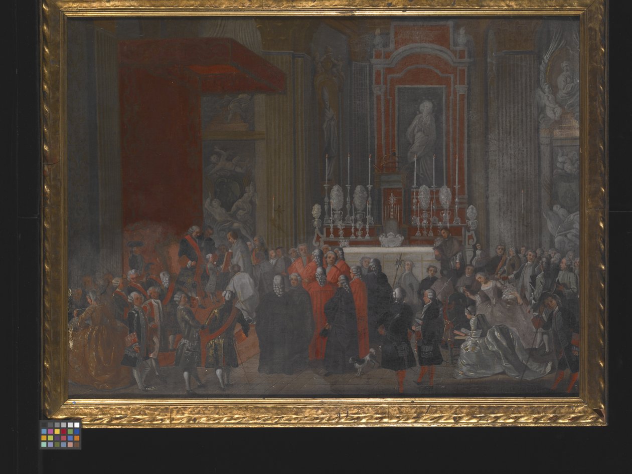 Ceremonia religiosa con motivo de la ascensión de Fernando IV al trono de Nápoles de Michele Foschini