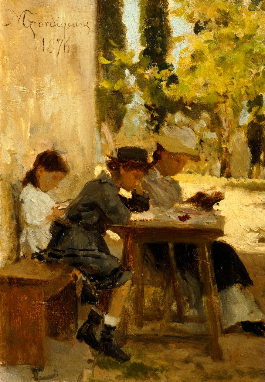 La familia del artista de Michele Gordigiani