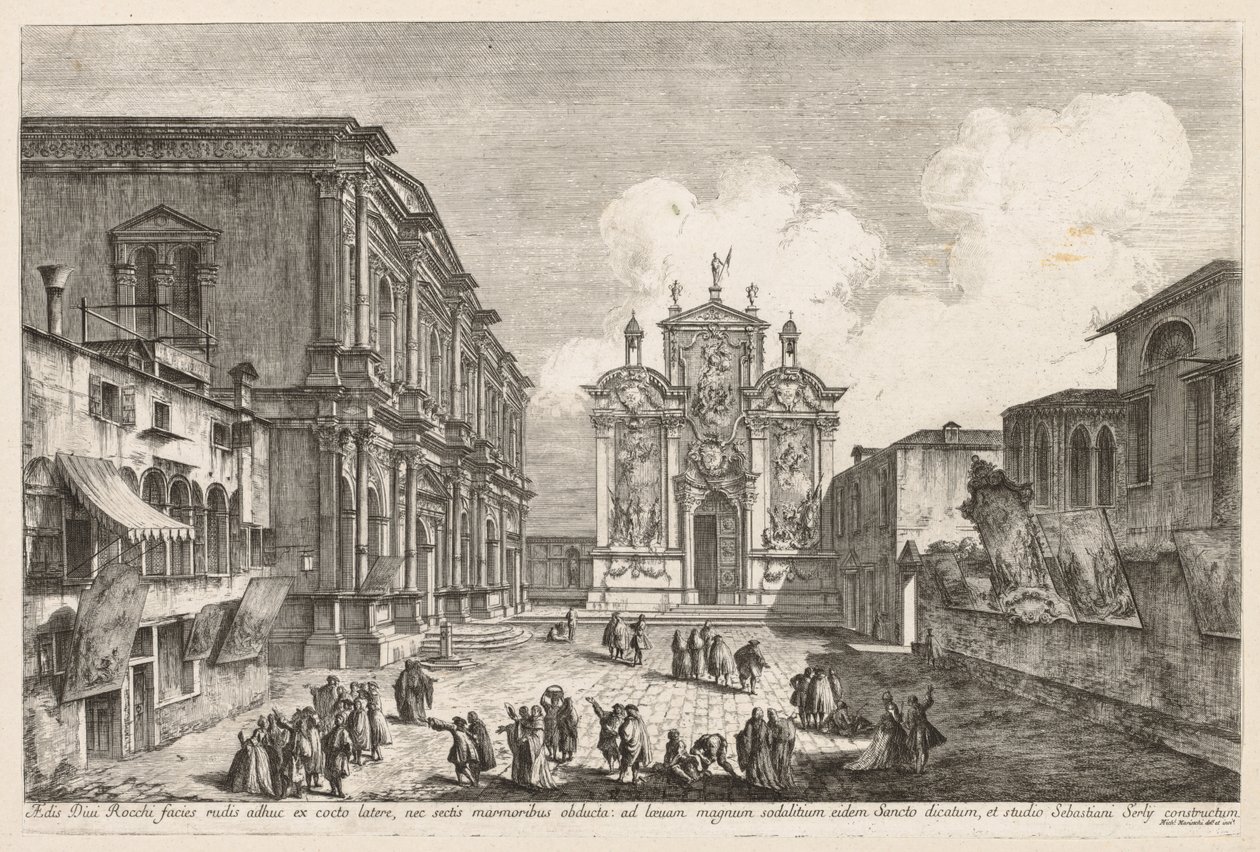 Views of Venice:  Campo S. Rocco de Michele Marieschi
