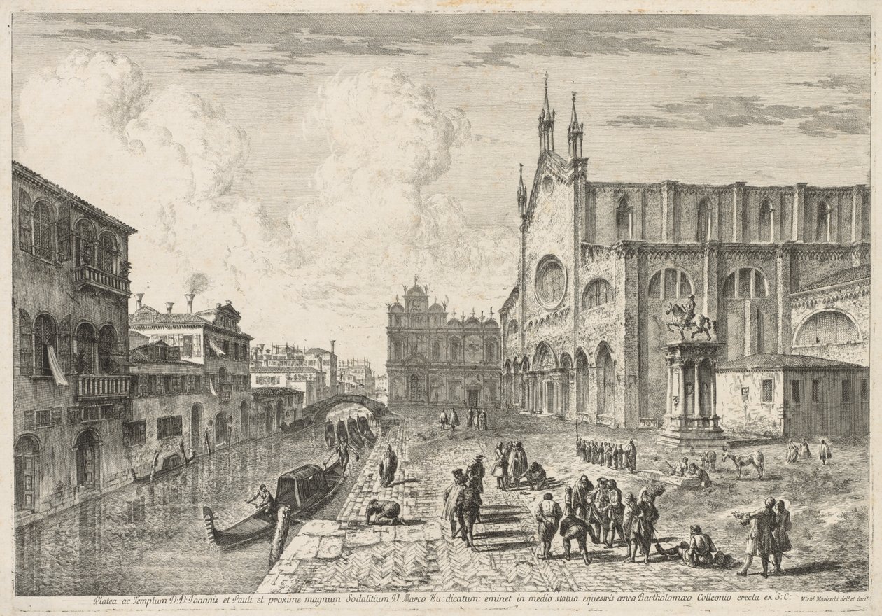 Vistas de Venecia: Campo S. S. Giovanni e Paolo de Michele Marieschi