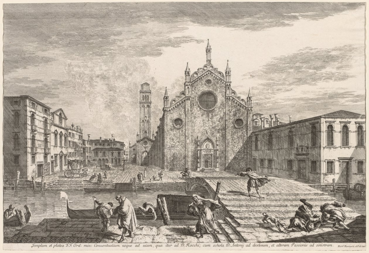 Vistas de Venecia: Campo dei Frari, 1741 de Michele Marieschi