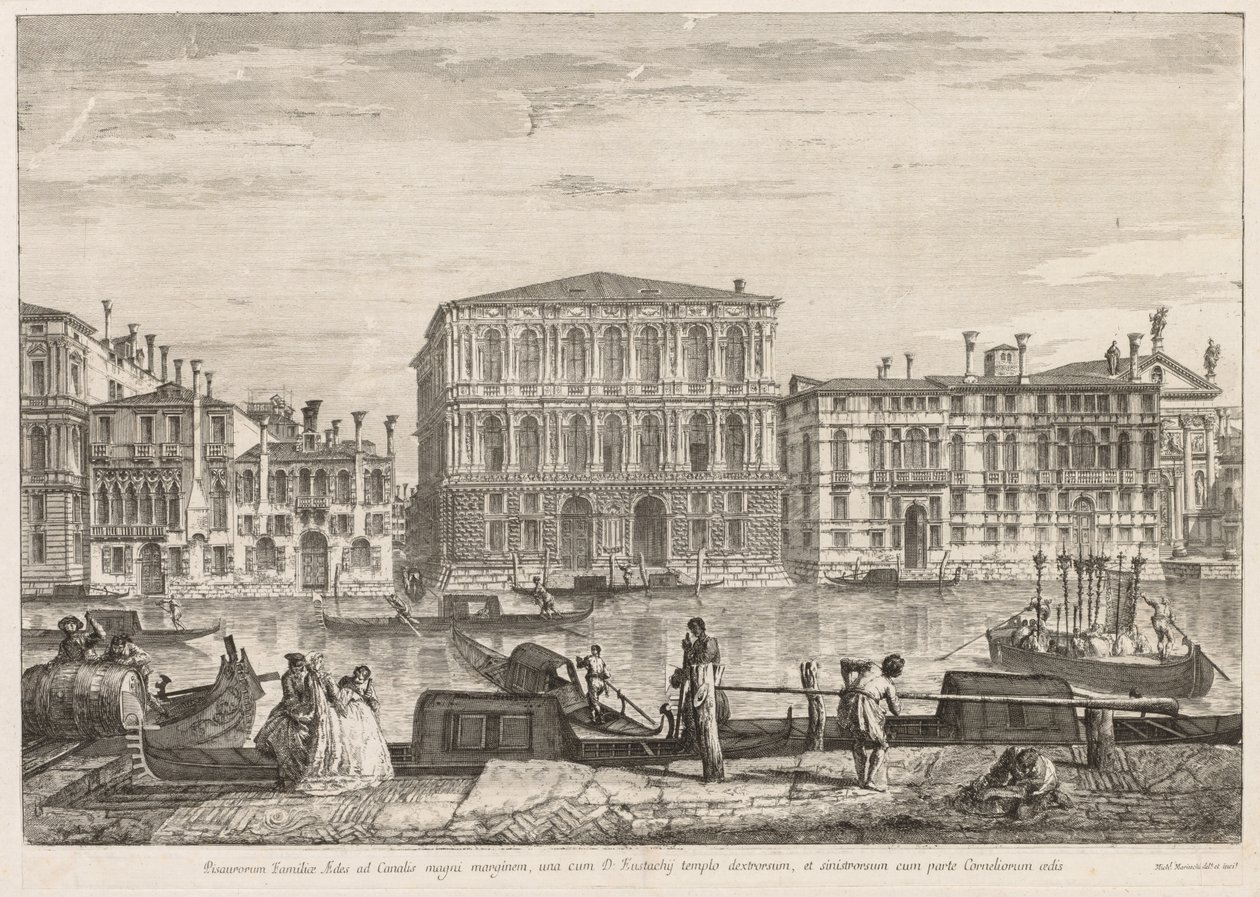 Vistas de Venecia: Palazzo Pesaro de Michele Marieschi