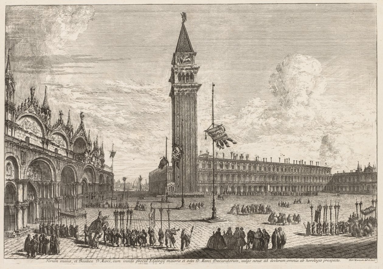 Vistas de Venecia: Piazza y Piazzetta, 1741 de Michele Marieschi