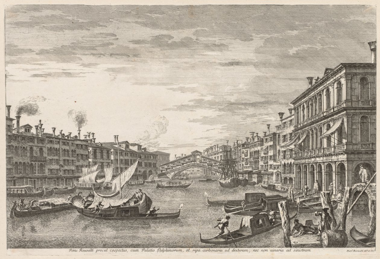 Vistas de Venecia: Rialto, 1741 de Michele Marieschi