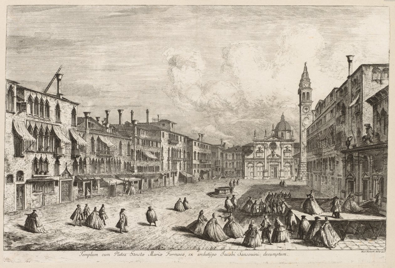Vistas de Venecia: S. Maria Formosa, 1741 de Michele Marieschi