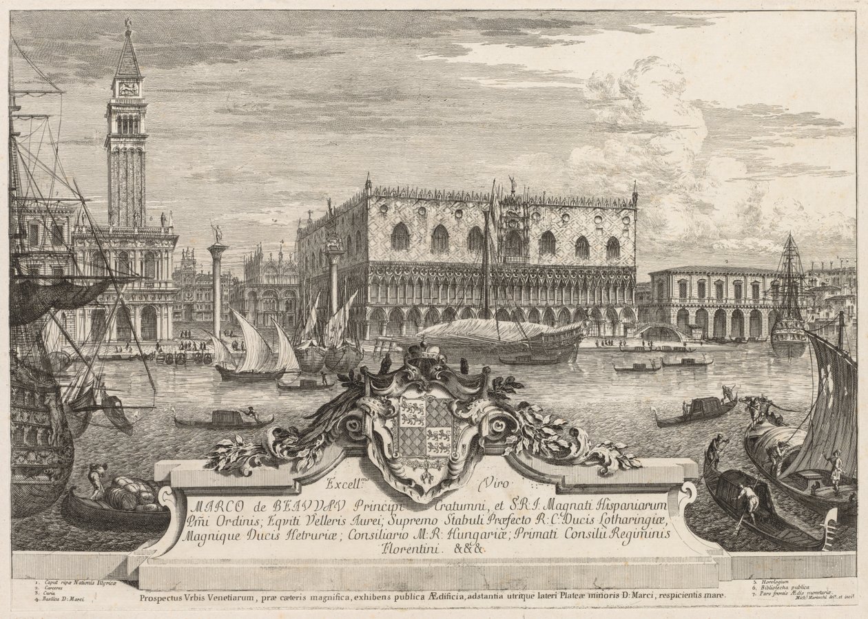 Views of Venice:  The Piazzetta and Ducal Palace de Michele Marieschi
