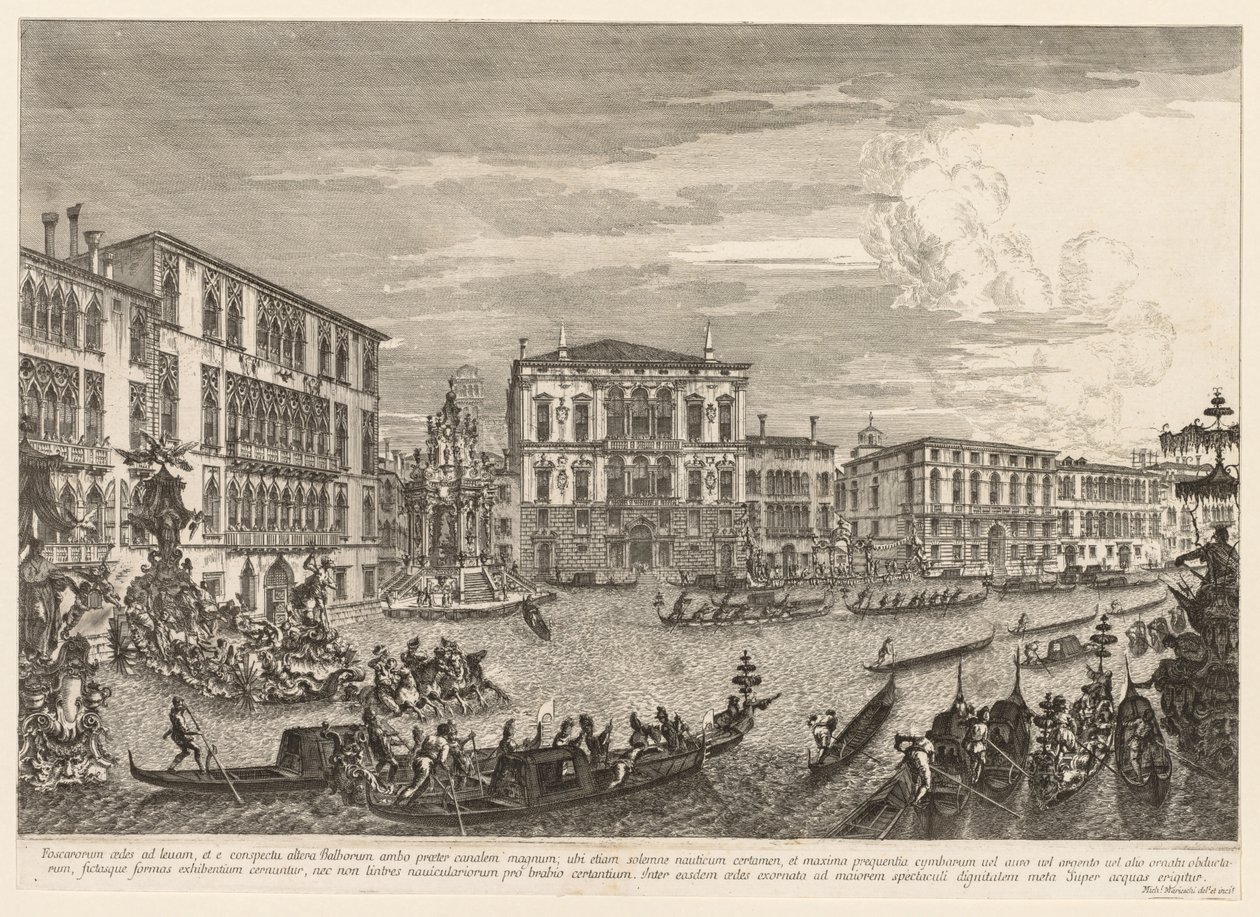 Vistas de Venecia: La regata, 1741 de Michele Marieschi