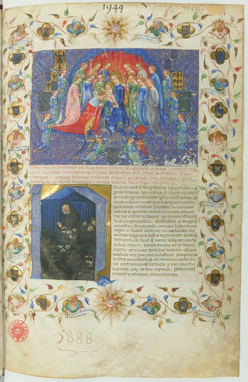 Genealogía de los Visconti (BNF, ms lat. 5888) btv1b10020318d, f13 de Michelino Molinari da Besozzo