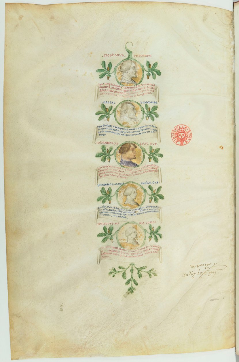 Genealogía de los Visconti (BNF, ms lat. 5888) btv1b10020318d, f36 de Michelino Molinari da Besozzo