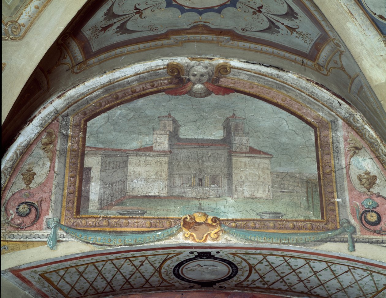 Detalle de un techo, Villa Medicea di Careggi de Michelozzo di Bartolommeo