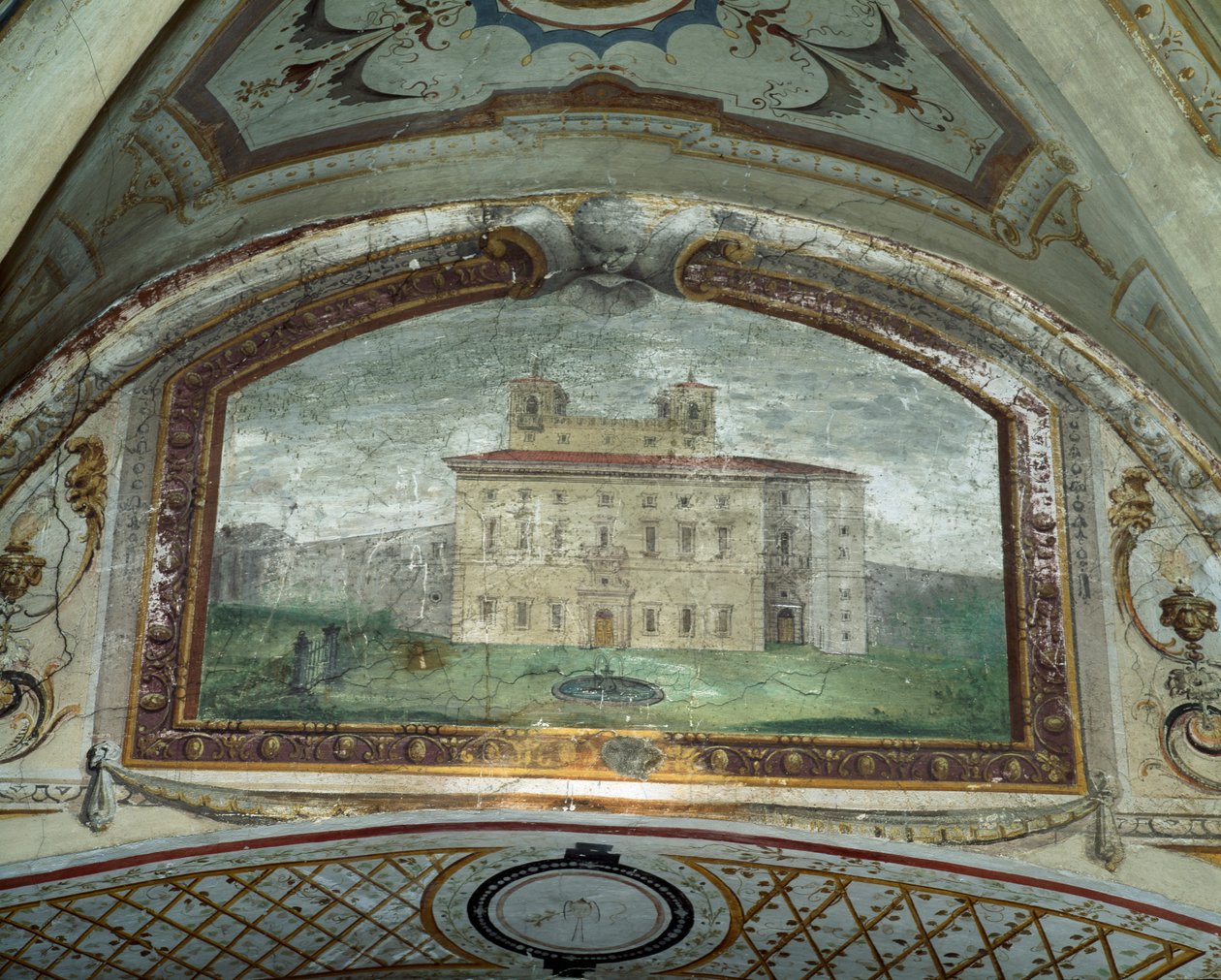 Detalle de un fresco, Villa Medicea di Careggi de Michelozzo di Bartolommeo