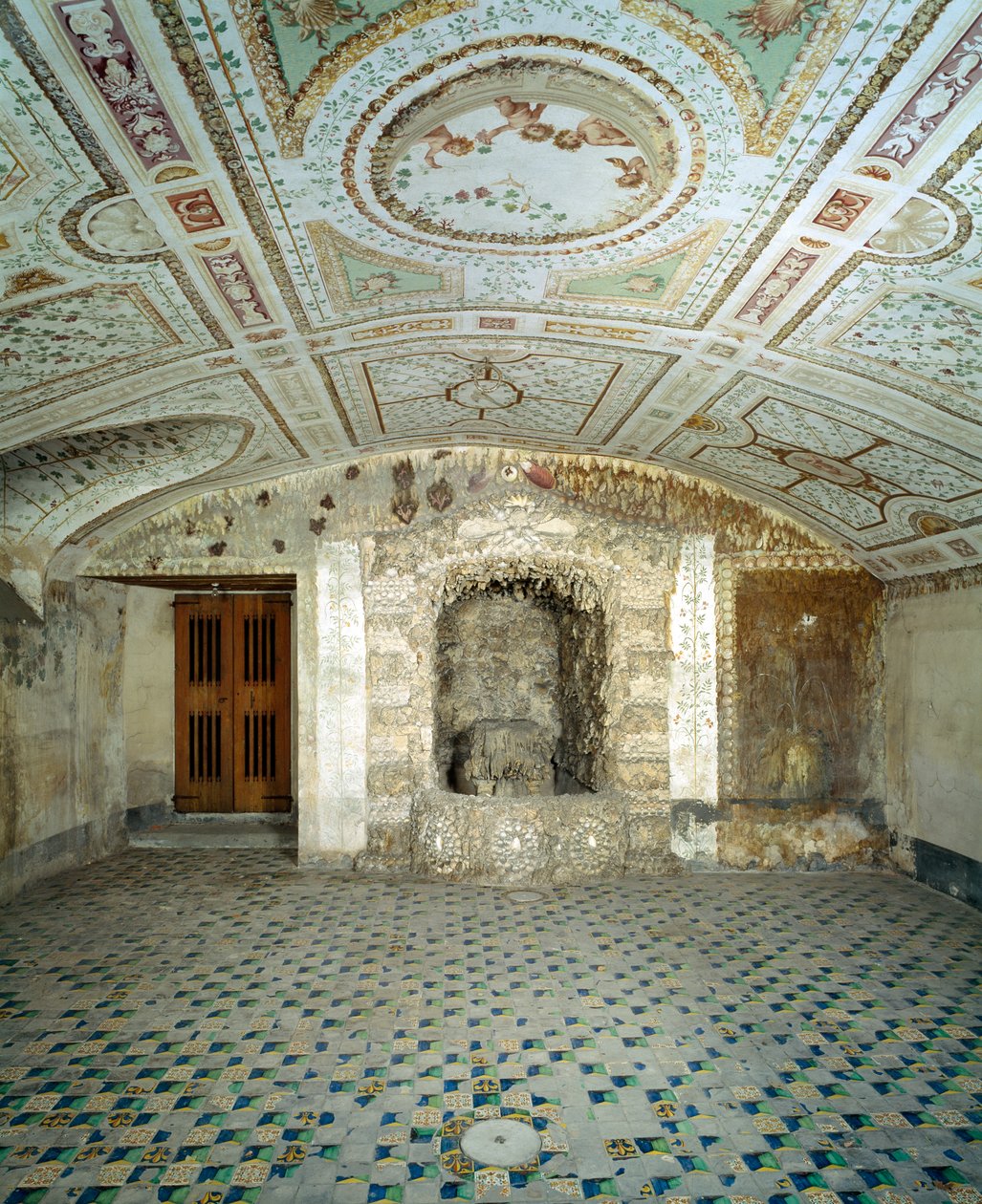 Vista interior de la bodega, Villa Medicea di Careggi de Michelozzo di Bartolommeo