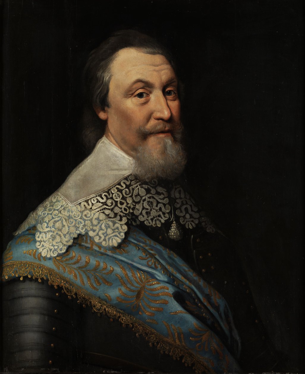 Retrato del ministro y comandante sueco Axel Oxenstierna Södermöre (1586 - 1654) por la reina Cristina de Suecia de Michiel Jansz van Mierevelt