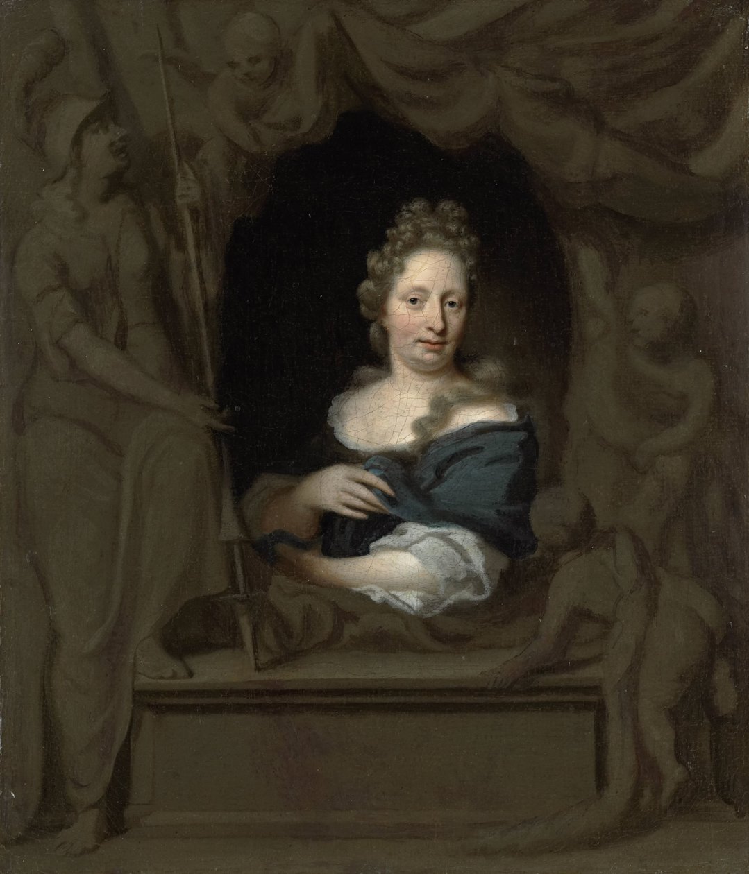 Retrato de Eva Visscher, esposa de Michiel van Musscher de Michiel van Musscher