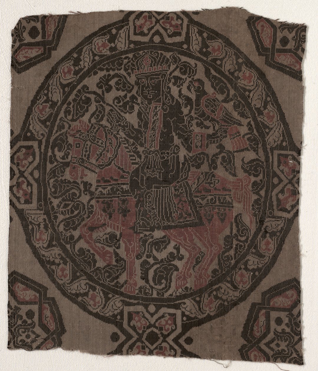 Fragmento con rey cazador ecuestre, Irán o Irak, período abasí de Middle Eastern