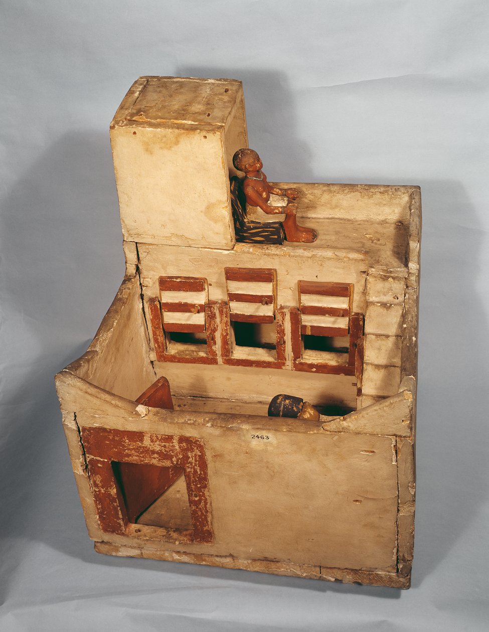 Modelo de madera de un granero con figuras, c.2000-1800 a.C. de Middle Kingdom Egyptian