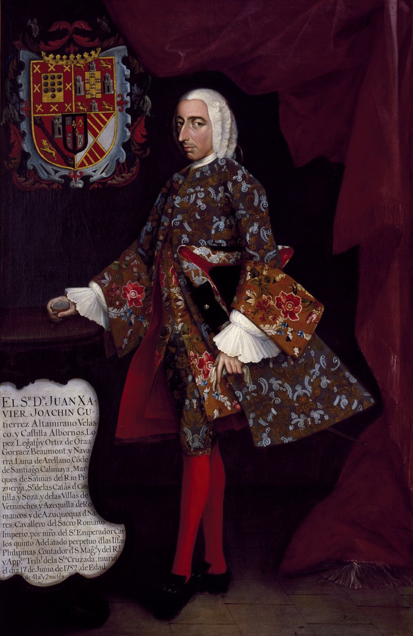 Don Juan Xavier Joaquín Gutiérrez Altamirano Velasco, Conde de Santiago de Calimaya de Miguel Cabrera