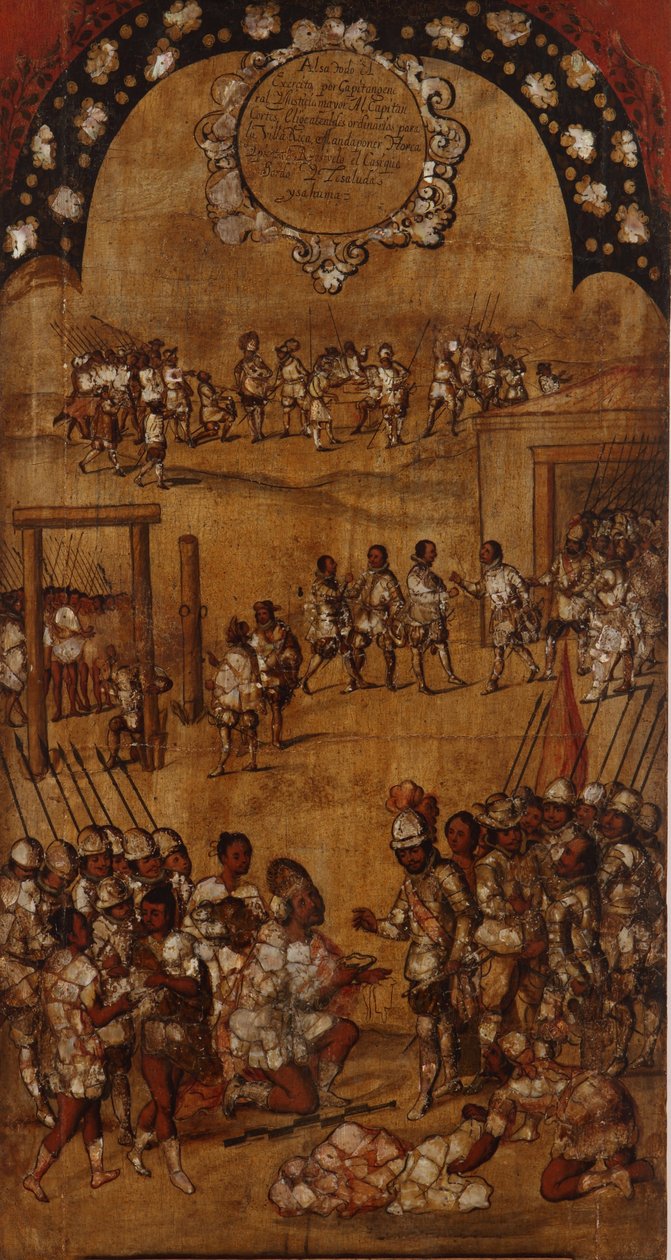 La Conquista de México. Tabla III de Miguel Gonzales