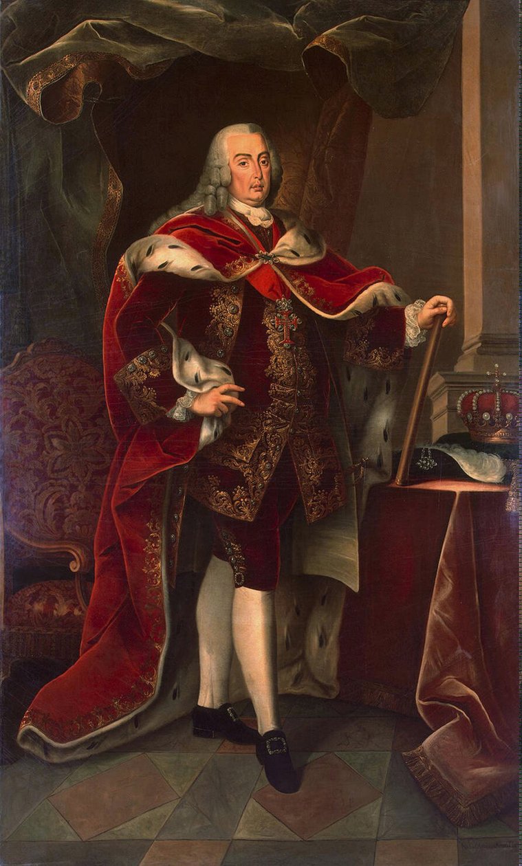 Retrato de José I de Portugal, conocido como el Reformador (1714-1777). Pintura de Miguel Antonio do Amaral, hacia 1773. Óleo sobre lienzo. Tamaño: 239x143cm. Museo del Hermitage San Petersburgo de Miguel Antonio do Amaral