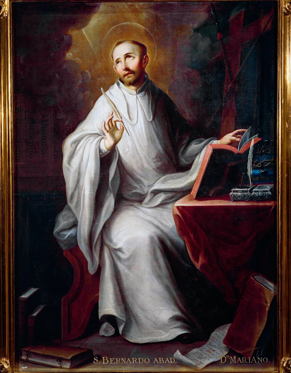 Representación de San Bernardo de Claraval (1090-1153) de Miguel Cabrera
