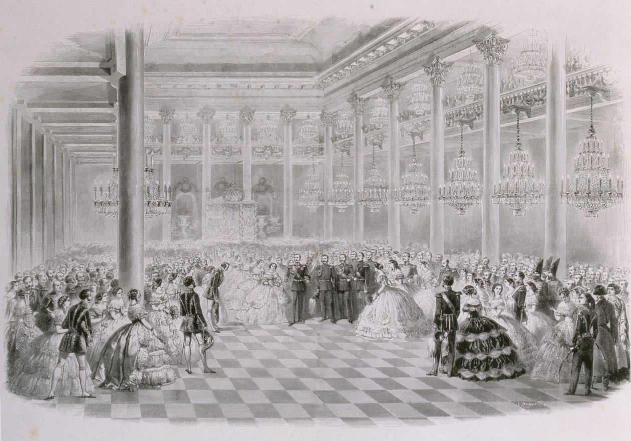 Baile en el Salón de la Asamblea de la Nobleza Rusa con motivo de la coronación del Emperador Al de Mihaly von Zichy