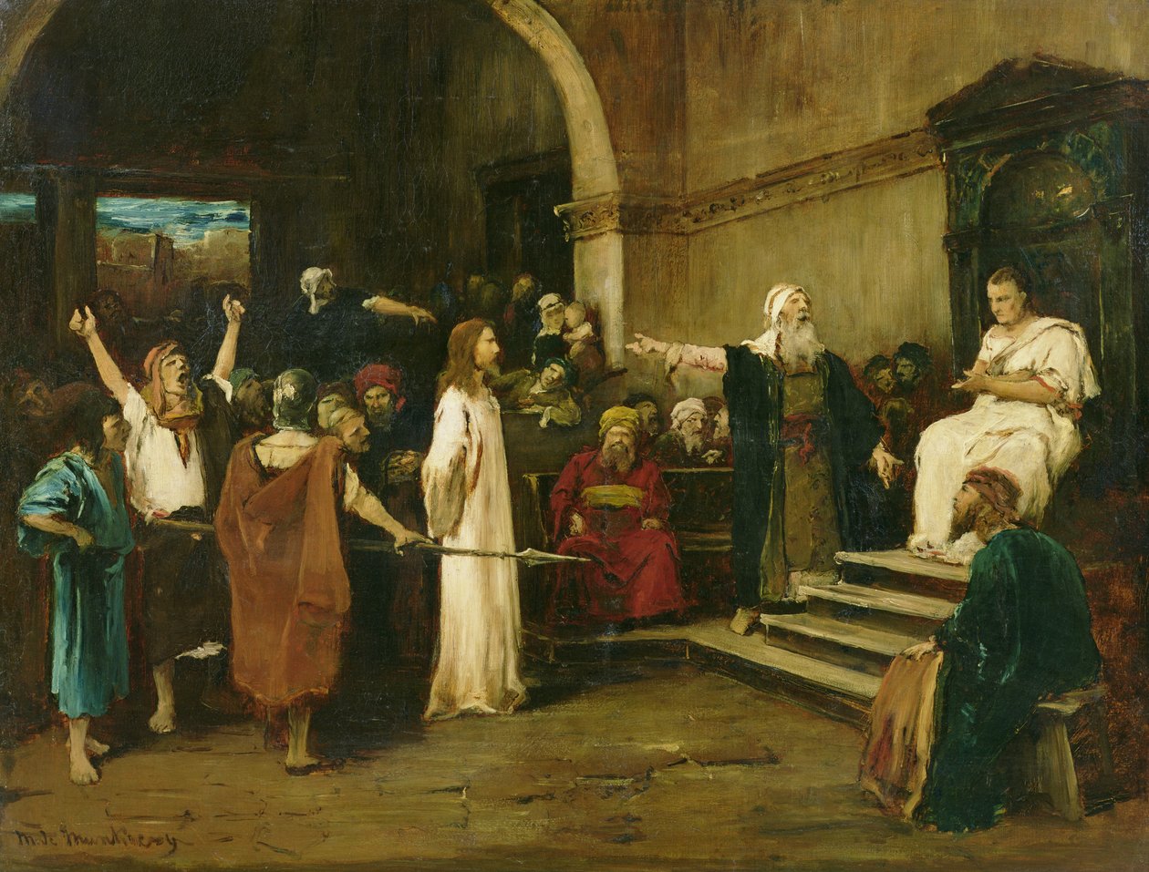 Cristo ante Pilato, 1880 de Mihály Munkácsy