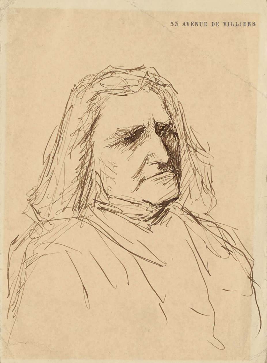 Retrato de Franz Liszt 1811-1886, 1880s de Mihály Munkácsy
