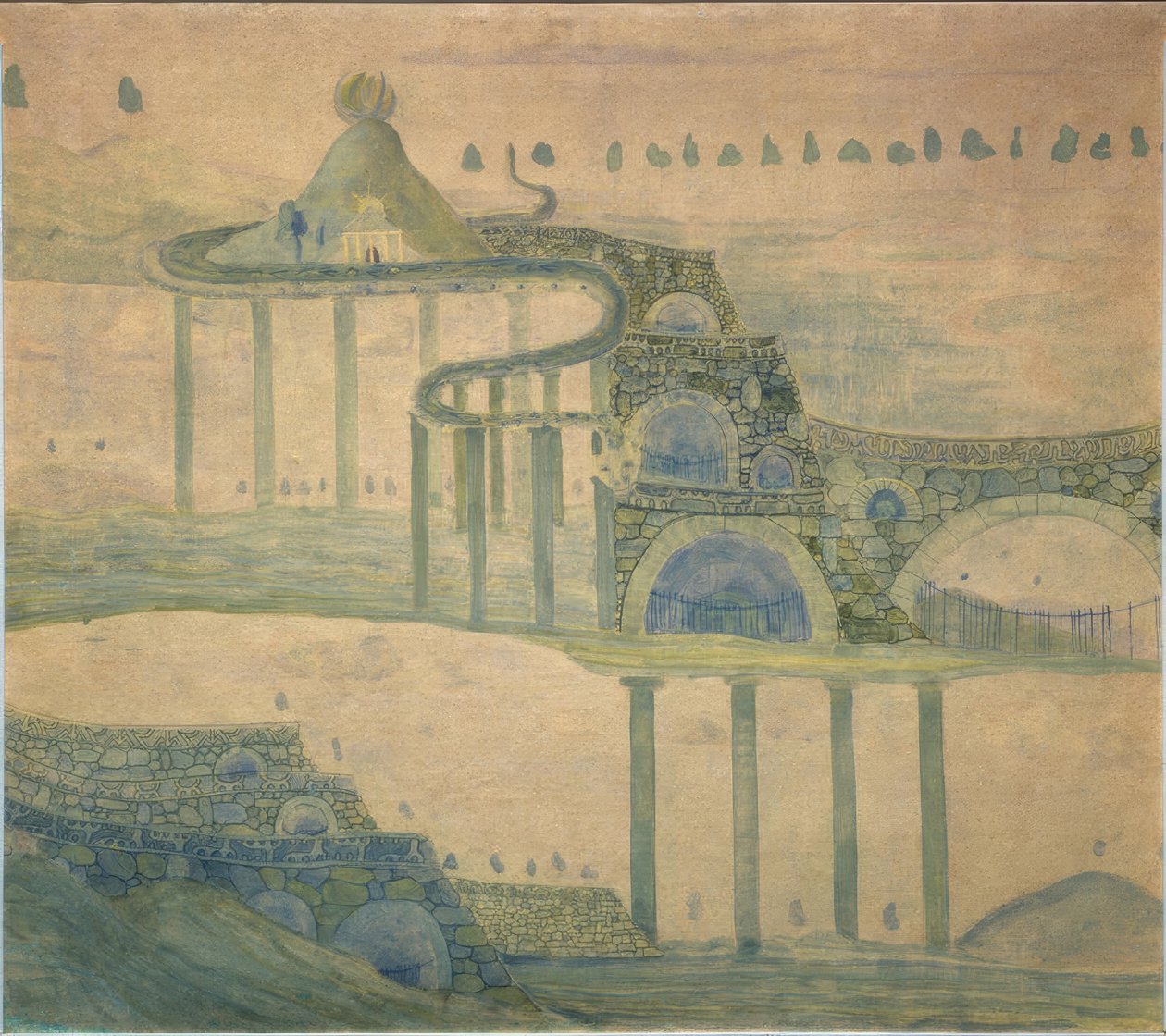 Žemaitija cruces de caminos de Mikalojus Ciurlionis