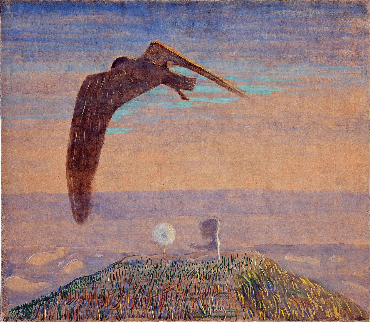 Fairy Tale II par Ciurlionis, Mikalojus Konstantinas (1875-1911). Témpera sobre papel, tamaño : 62,2x71,9 de Mikalojus Konstantinas Čiurlionis