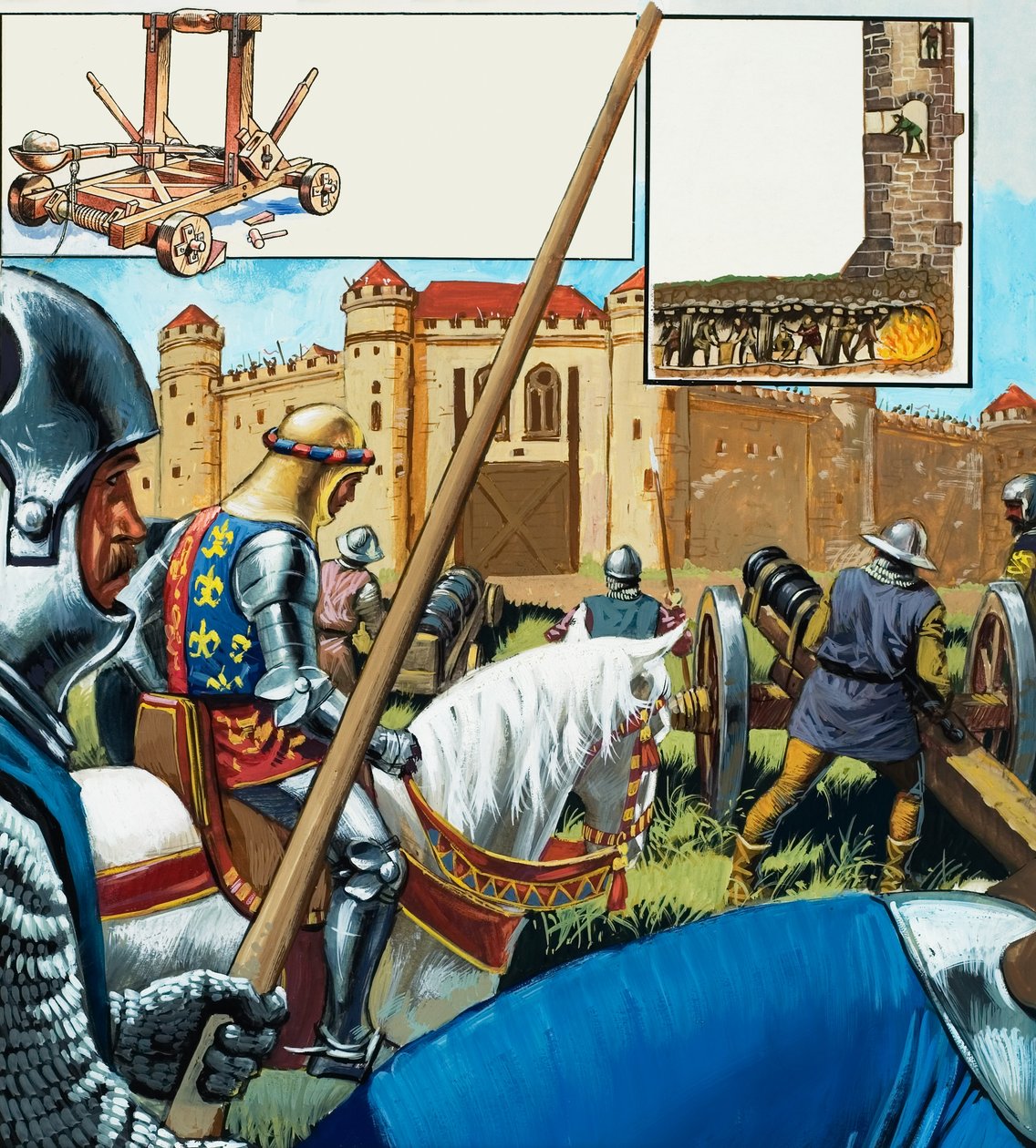 Enrique V en Francia (gouache sobre papel) de Mike (20th century) White