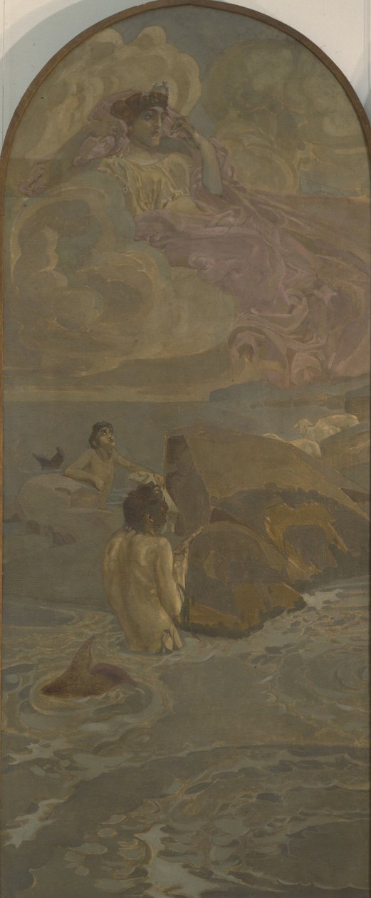 Junio, panel izquierdo del tríptico El Juicio de París, 1893 de Mikhail Aleksandrovich Vrubel