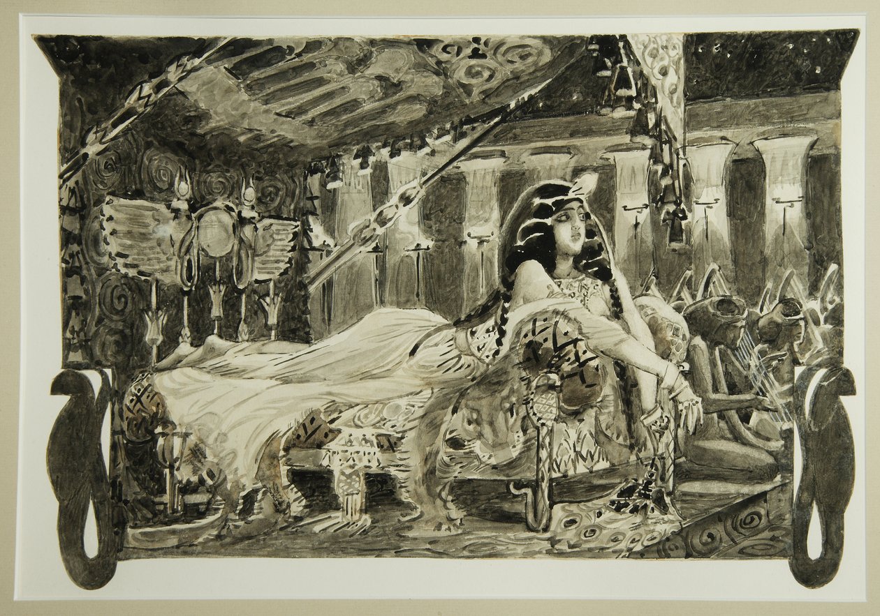 Cleopatra en la cama, 1899 de Mikhail Aleksandrovich Vrubel