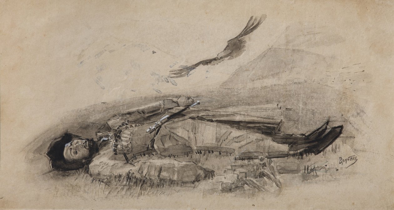 Ilustración del poema Ismail-Bey de M. Lermontov, 1889-1891 de Mikhail Aleksandrovich Vrubel