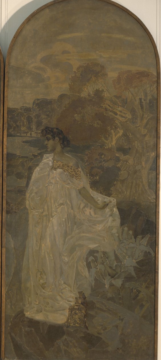 Tríptico de Minerva El Juicio de París, 1893 de Mikhail Aleksandrovich Vrubel