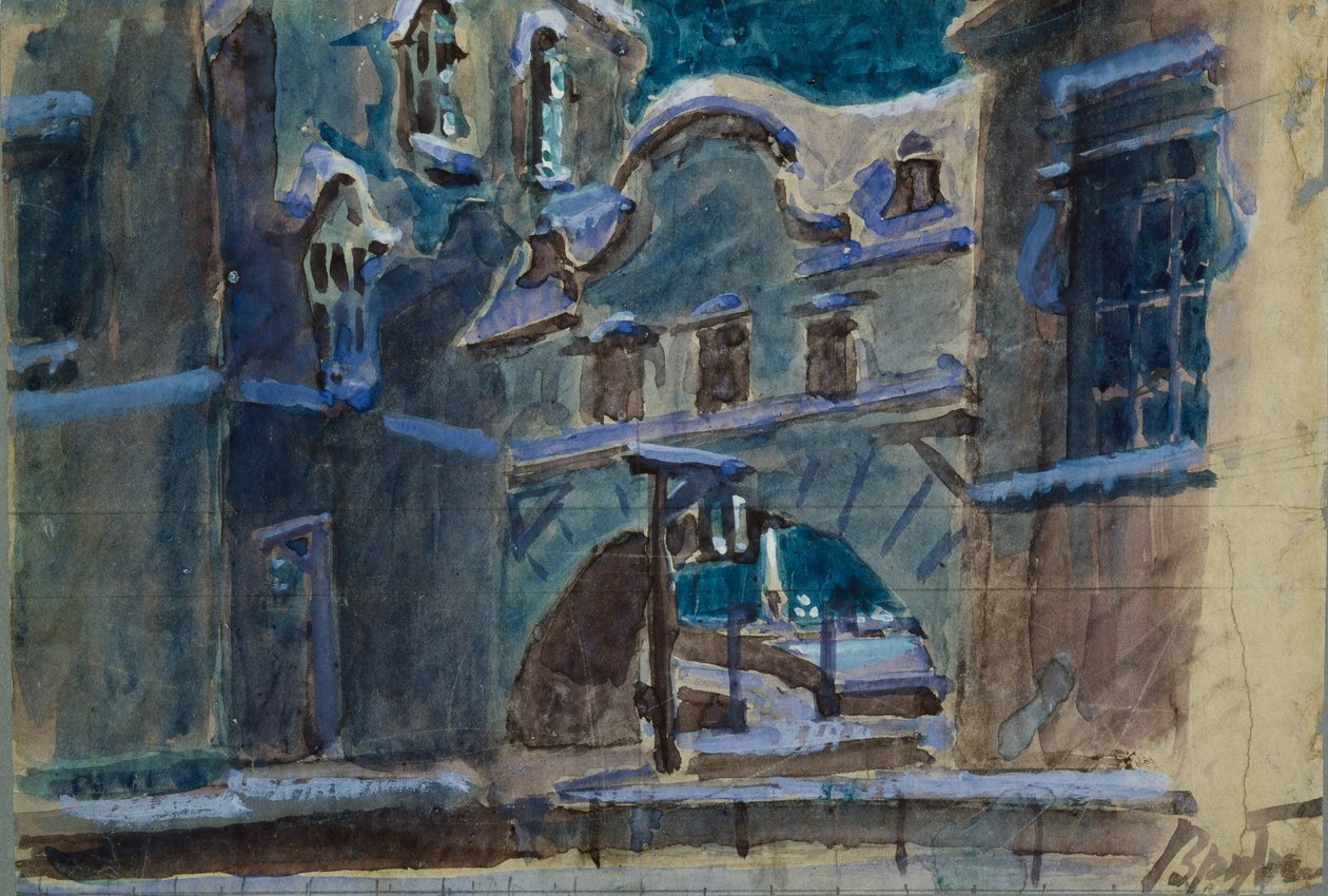 Diseño escénico para la ópera La dama de picas de P. Tchaikovsky, 1901 de Mikhail Aleksandrovich Vrubel