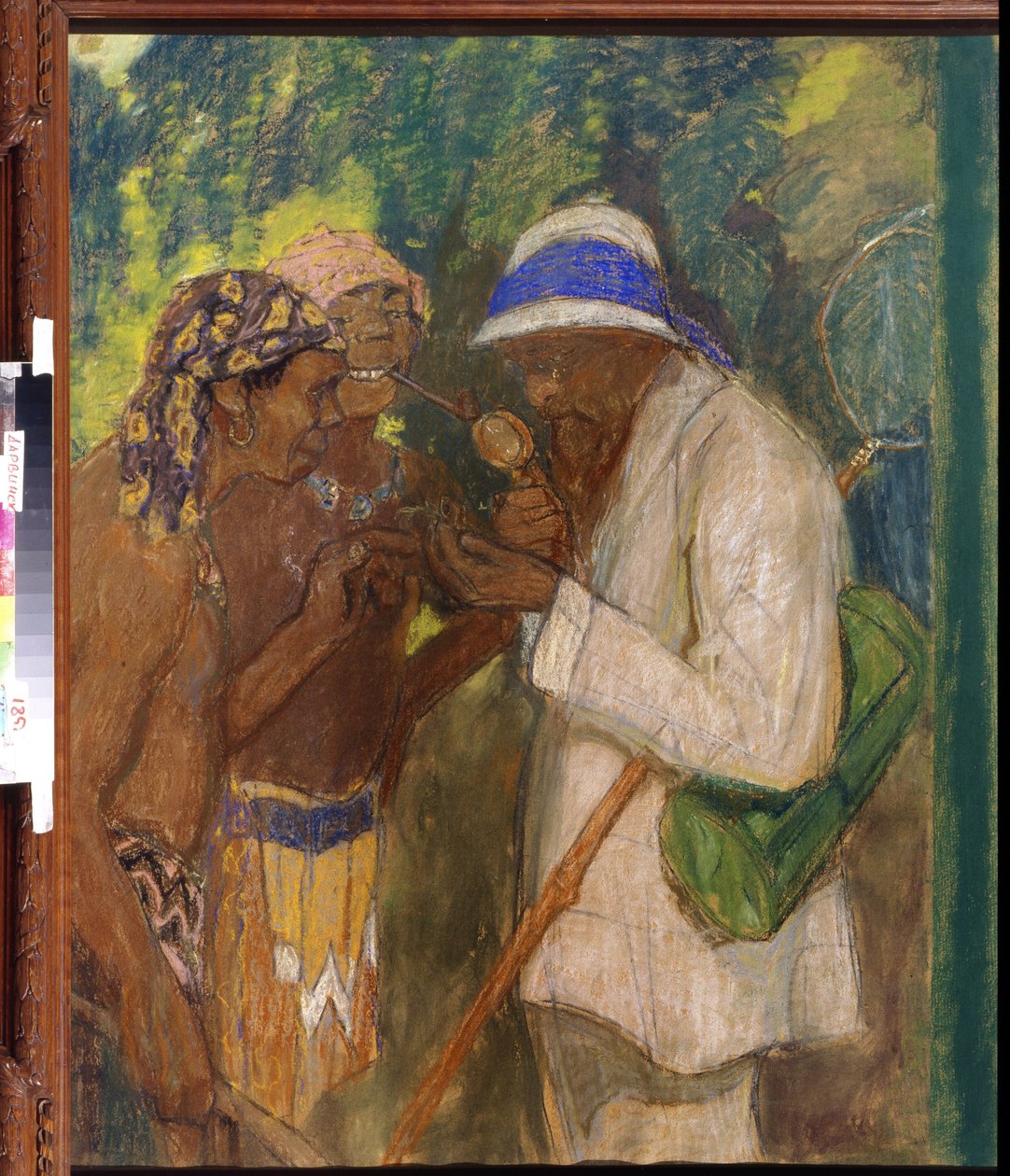 Alfred Russel Wallace con los salvajes de Mikhail Dmitrievich Ezuchevsky