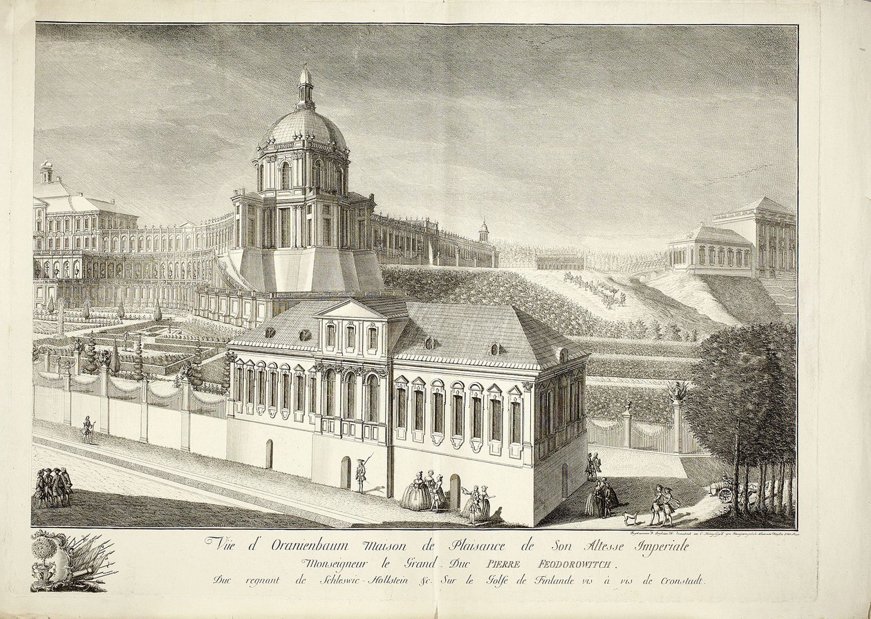 Vista del Gran Palacio de Oranienbaum de Mikhail Ivanovich Makhaev