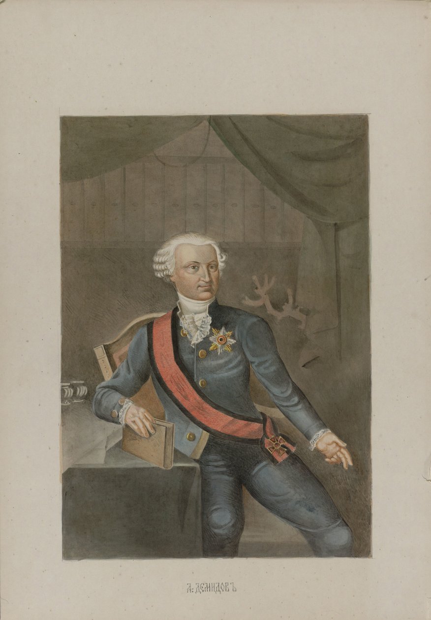 Alexander Grigorievich Demidov 1737-1803, 1862 de Mikhail Stepanovich Znamensky