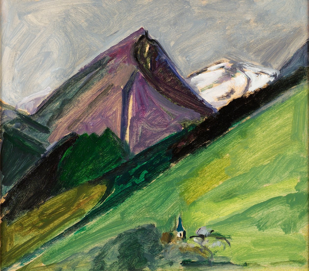 Iglesia de montaña, c.1925 de Mildred Bendall