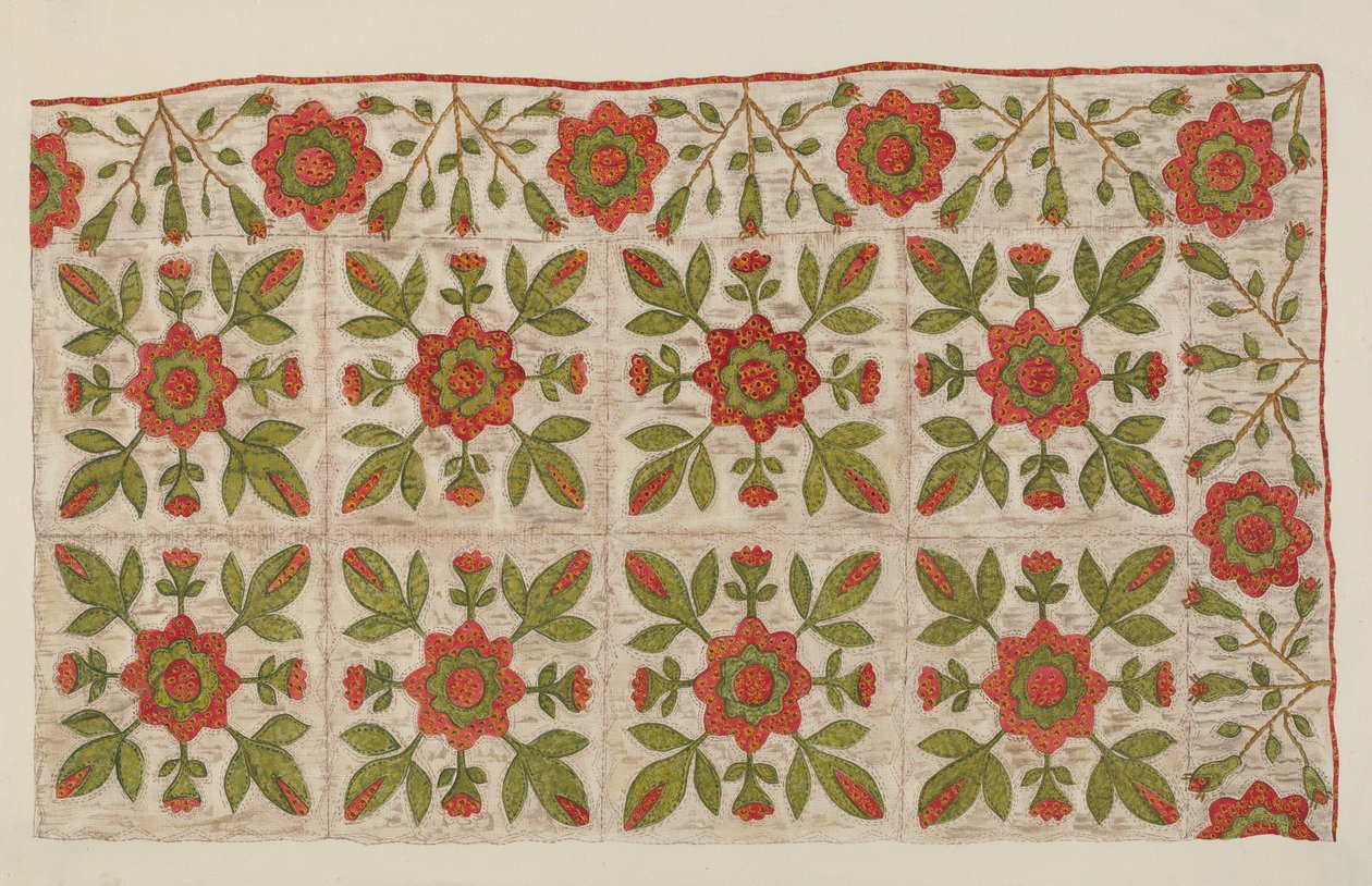 Colcha Apliqué de Mildred E. Bent
