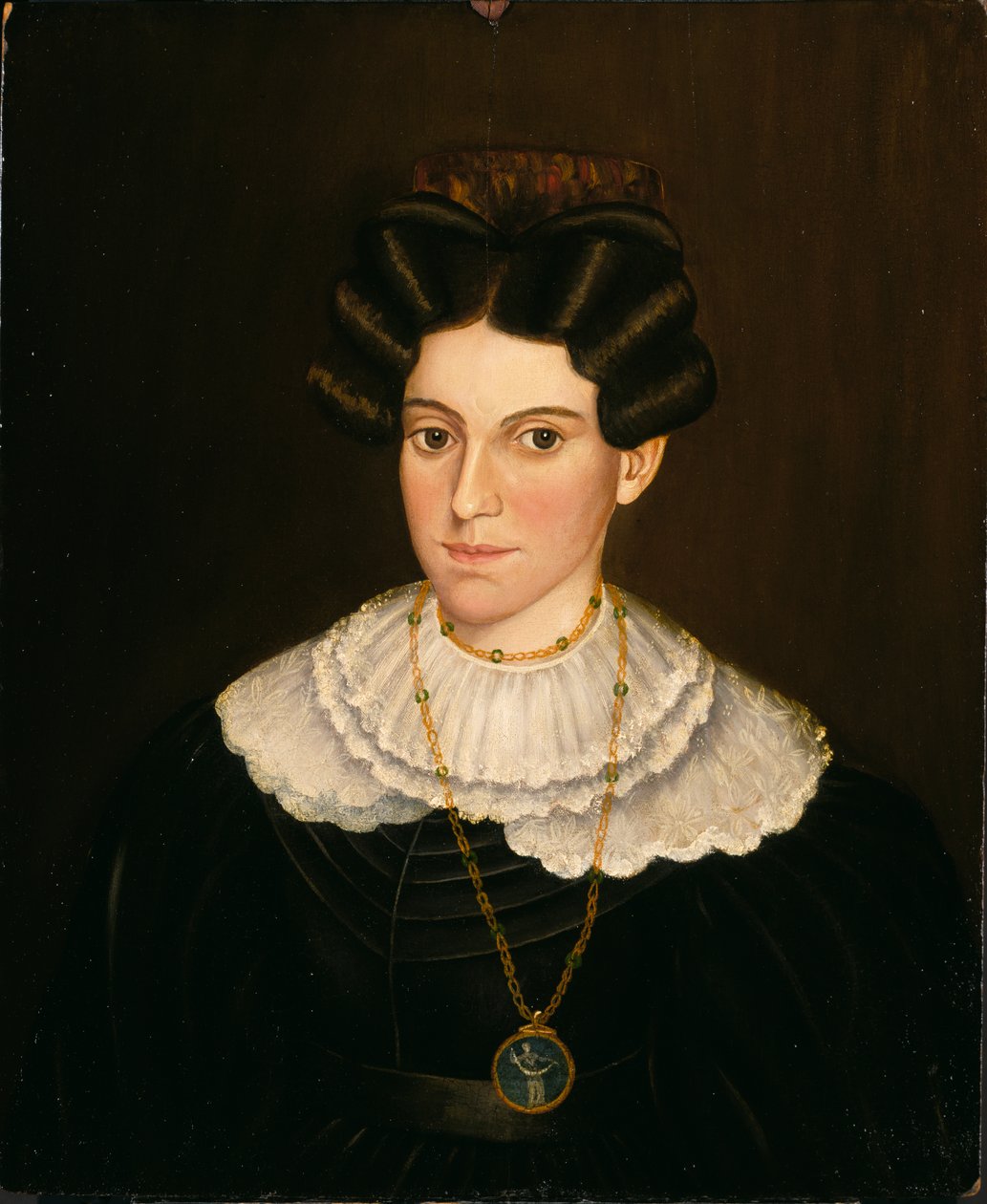 Mujer con vestido negro de Milton W. Hopkins