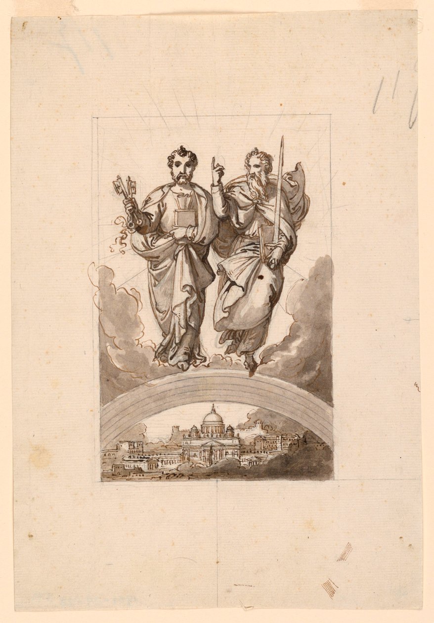 San Pedro y San Pablo sobre el Vaticano de Minardi Tommaso