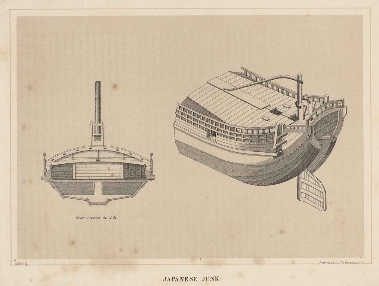 Junk japonés, 1855 de Miner Kilbourne Kellogg